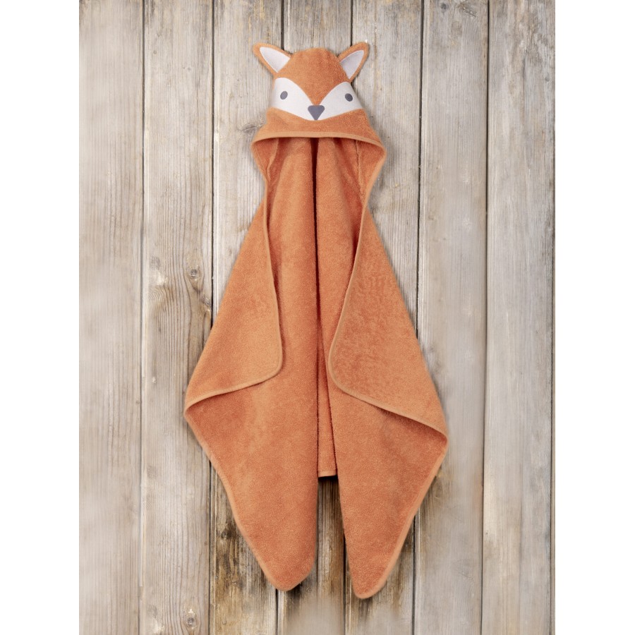 Nima Kids Παιδική κάπα 70x120 με κουκουλα - Fox Πορτοκαλί