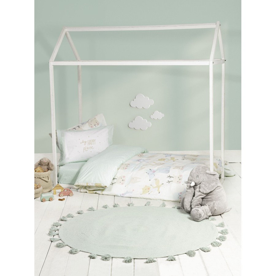 Nima Kids Σετ Παπλωματοθήκη Μονή - Happy Place Πολύχρωμο   (1 x 160x240   52x72)