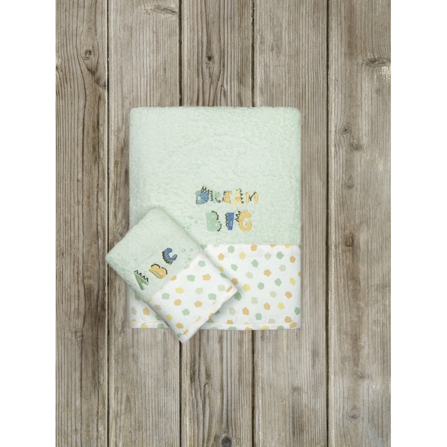 Nima Kids Σετ Πετσέτες (30x50 + 70x140) - Dream Big Τιρκουάζ