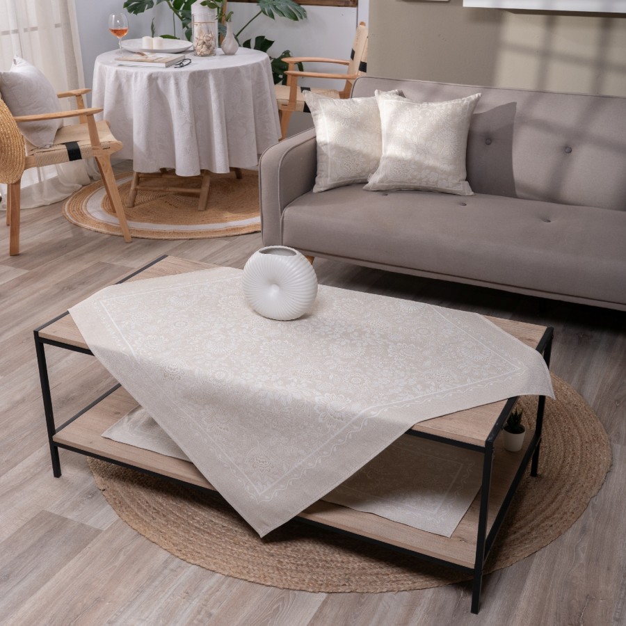 Καρέ & Τραβέρσα Peony 01 Σετ 2 τεμαχίων - 100x100cm & 40x100cm