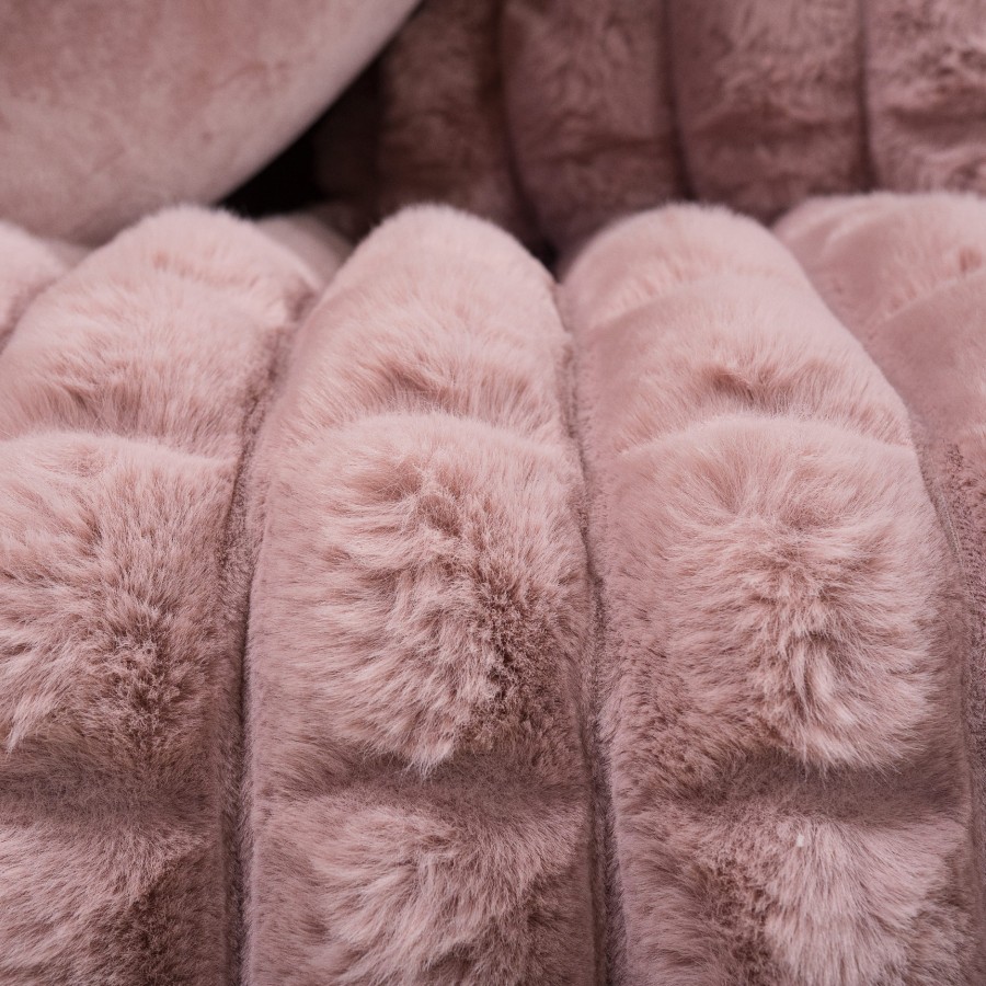 Γούνινη Μαξιλαροθήκη Cube 06 - 45x45cm με γέμιση