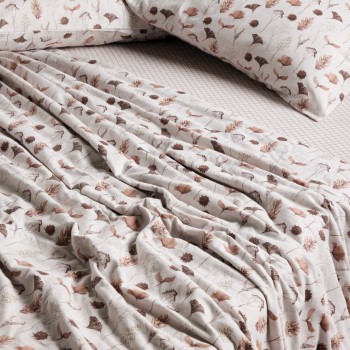 DAS HOME ΣΕΤ ΠΑΠΛΩΜΑΤΟΘΗΚΗ ΜΟΝΗ HAPPY FLANNEL 9681 BEIGE, BROWN