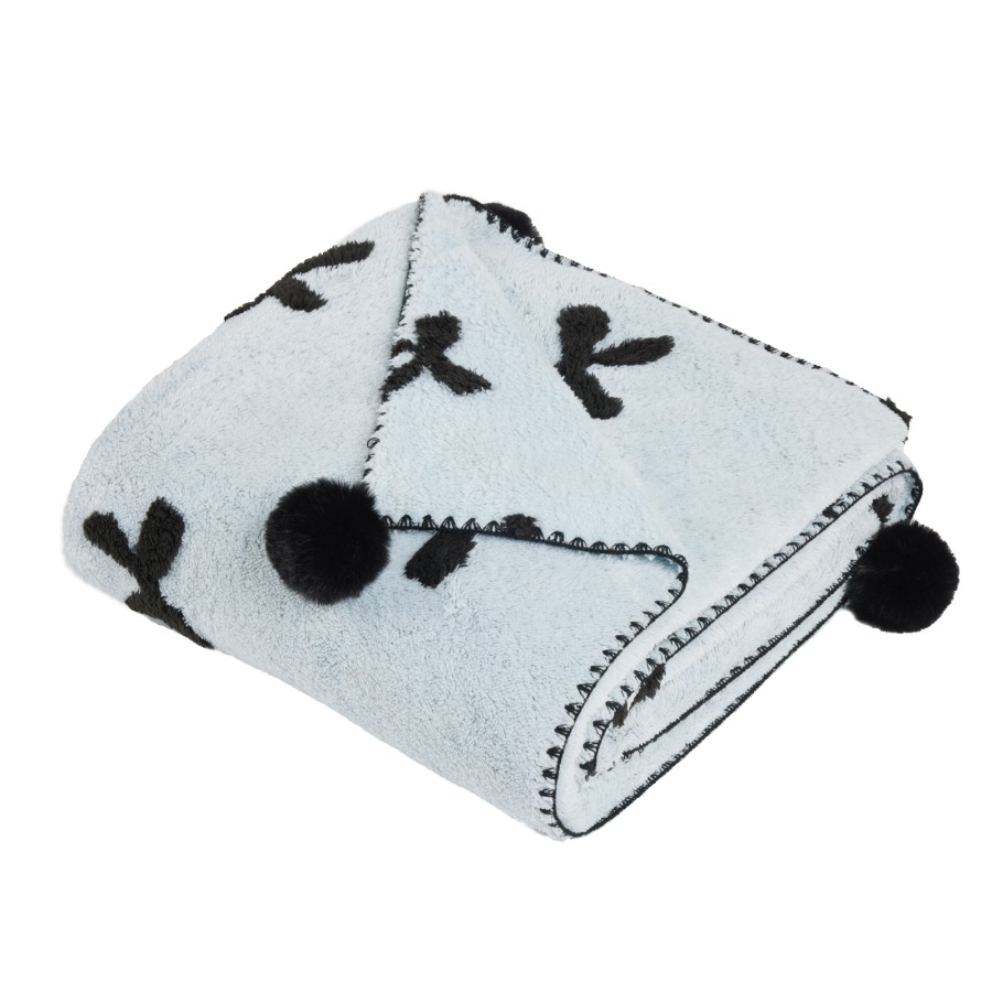 DAS HOME ΚΟΥΒΕΡΤΑ ΚΑΝΑΠΕ JACQUARD FLEECE 1380 LIGHT BLUE