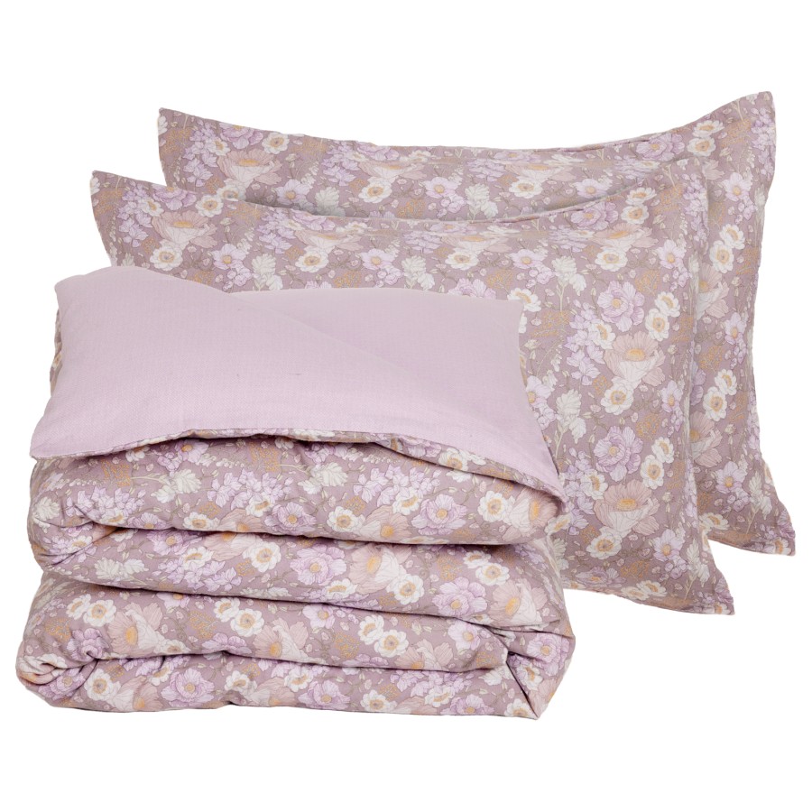 DAS HOME ΣΕΤ ΣΕΝΤΟΝΙΑ ΜΟΝΑ HAPPY FLANNEL 9682 GREY, LILAC