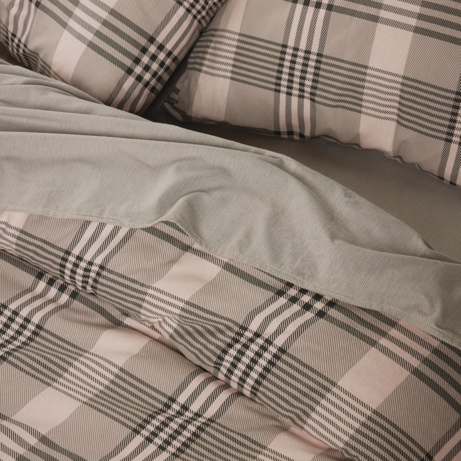 DAS HOME ΣΕΤ ΣΕΝΤΟΝΙΑ ΥΠΕΡΔΙΠΛΑ HAPPY FLANNEL 9679 BEIGE, OLIVE