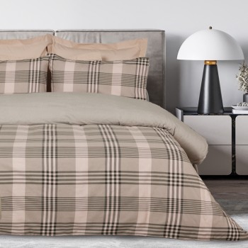 DAS HOME ΣΕΤ ΣΕΝΤΟΝΙΑ ΥΠΕΡΔΙΠΛΑ HAPPY FLANNEL 9679 BEIGE, OLIVE