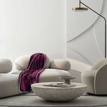 GREENWICH POLO CLUB ΚΟΥΒΕΡΤΑ ΚΑΝΑΠΕ FLEECE 130Χ170 ESSENTIAL 4440 BORDEAUX