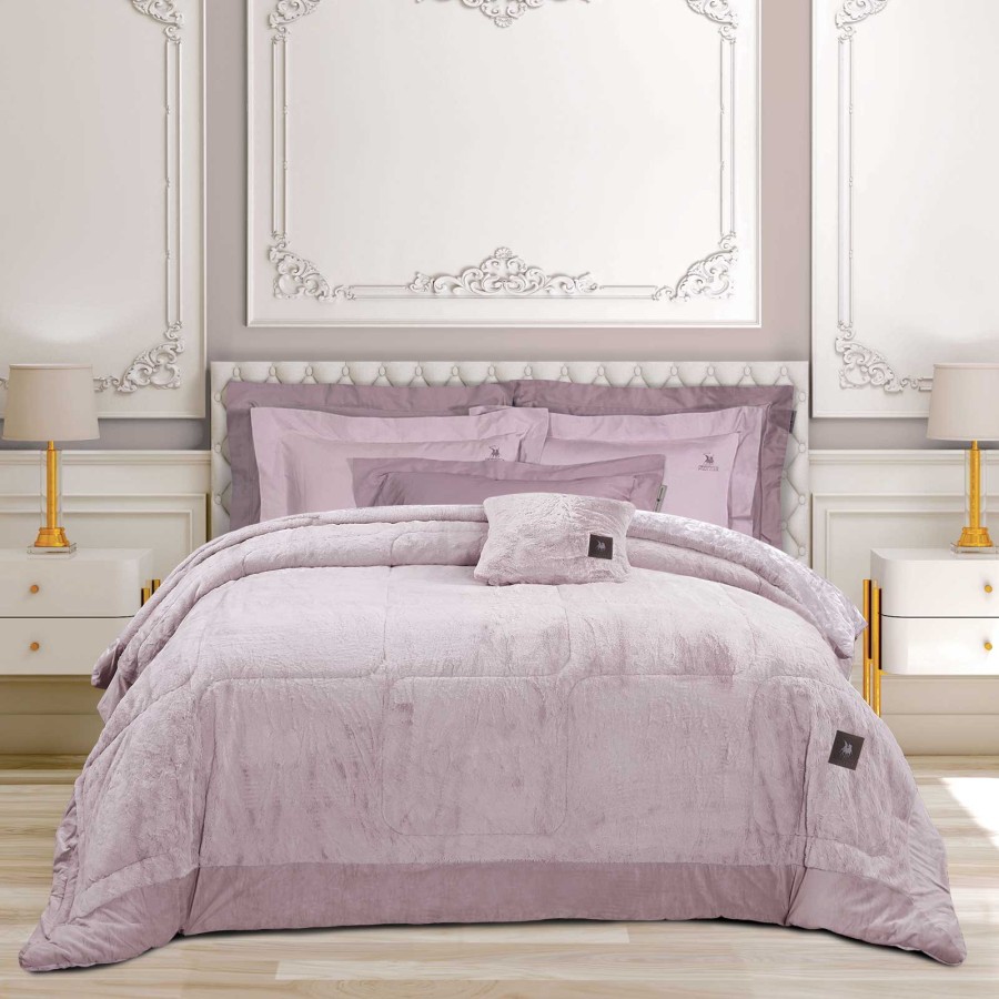 GREENWICH POLO CLUB ΚΟΥΒΕΡΤΟΠΑΠΛΩΜΑ RABBIT FAUX FUR KING PREMIUM 3963 NUDE