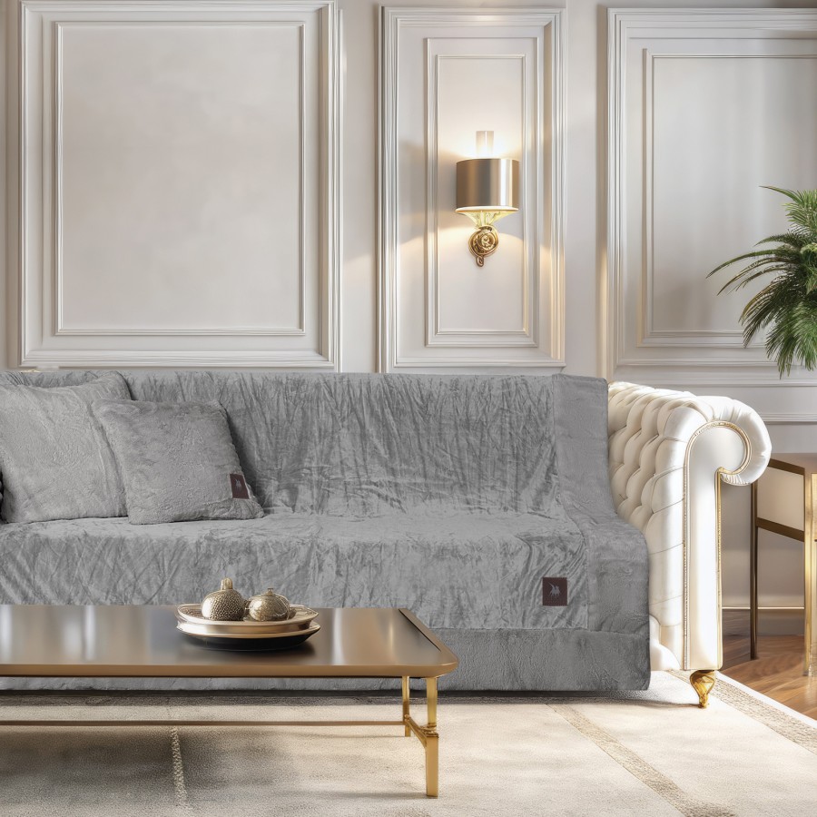 GREENWICH POLO CLUB ΡΙΧΤΑΡΙ VELVET 180Χ300 PREMIUM 3970 GREY