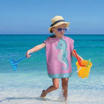 GREENWICH POLO CLUB JUNIOR ΠΟΝΤΣΟ ΘΑΛΑΣΣΗΣ 50Χ115 4176 MINT, PINK