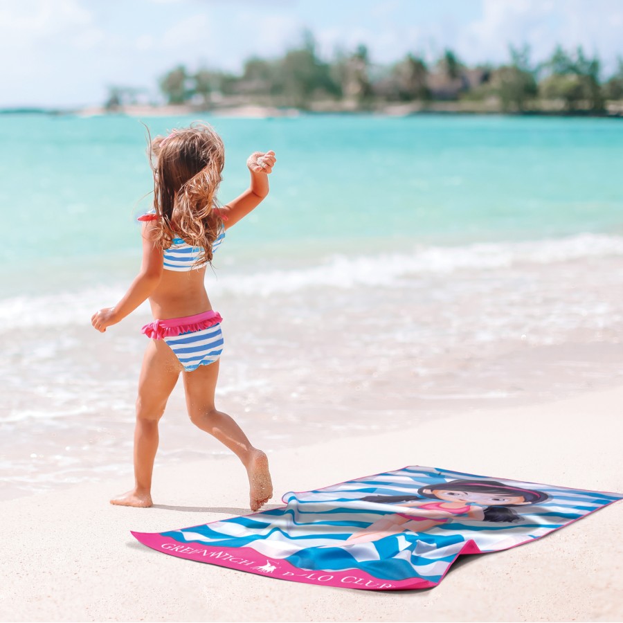 GREENWICH POLO CLUB JUNIOR ΠΕΤΣΕΤΑ ΘΑΛΑΣΣΗΣ 70Χ140 4180 BLUE, FUSCHIA