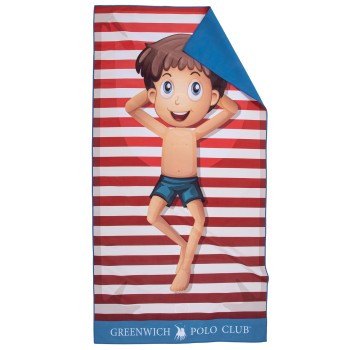 GREENWICH POLO CLUB JUNIOR ΠΕΤΣΕΤΑ ΘΑΛΑΣΣΗΣ 70Χ140 4181 BLUE, RED