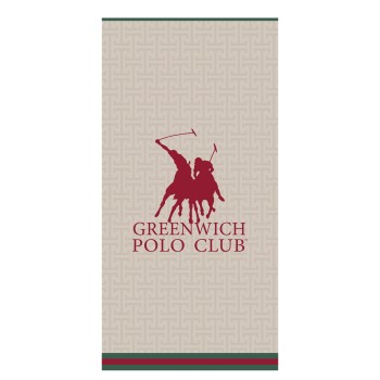 GREENWICH POLO CLUB ΠΕΤΣΕΤΑ ΘΑΛΑΣΣΗΣ 90Χ180 ESSENTIAL 5225 RED, TAUPE
