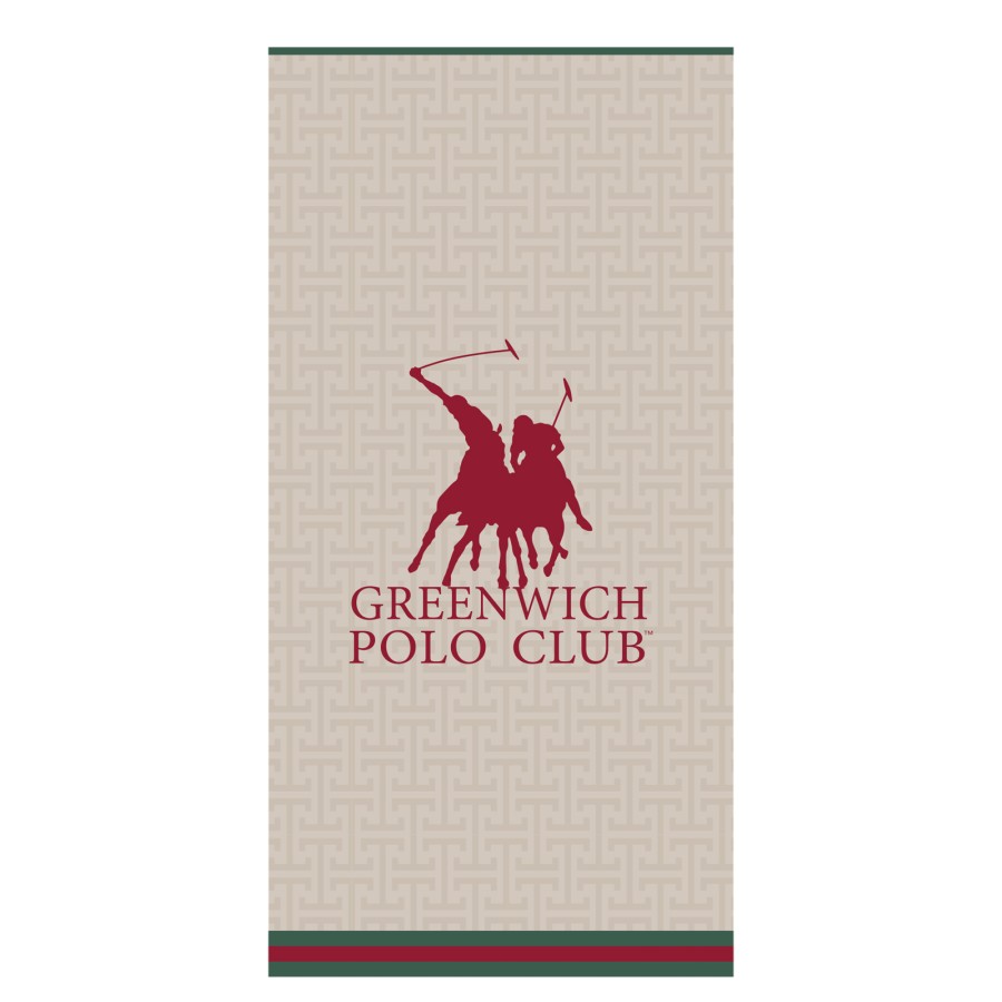 GREENWICH POLO CLUB ΠΕΤΣΕΤΑ ΘΑΛΑΣΣΗΣ 90Χ180 ESSENTIAL 5225 RED, TAUPE