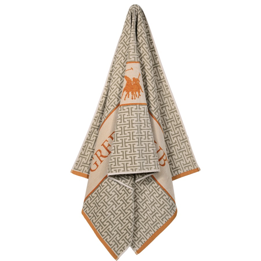 GREENWICH POLO CLUB ΠΕΤΣΕΤΑ ΘΑΛΑΣΣΗΣ 90Χ180 ESSENTIAL 5228 ORANGE, TAUPE