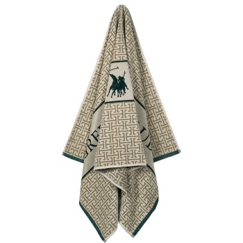 GREENWICH POLO CLUB ΠΕΤΣΕΤΑ ΘΑΛΑΣΣΗΣ 90Χ180 ESSENTIAL 5229 GREEN, TAUPE