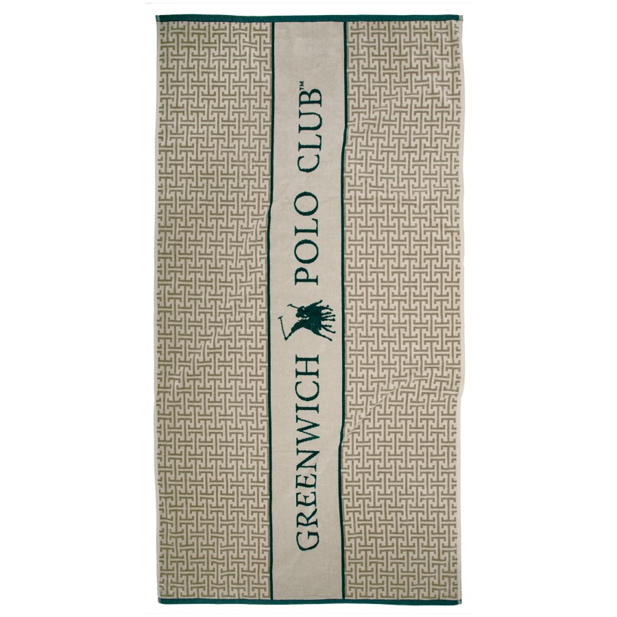GREENWICH POLO CLUB ΠΕΤΣΕΤΑ ΘΑΛΑΣΣΗΣ 90Χ180 ESSENTIAL 5229 GREEN, TAUPE
