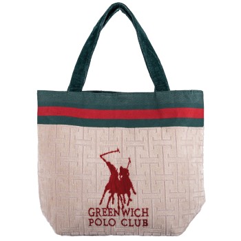 GREENWICH POLO CLUB ΤΣΑΝΤΑ ΘΑΛΑΣΣΗΣ 55Χ40 ESSENTIAL 5225 RED, TAUPE