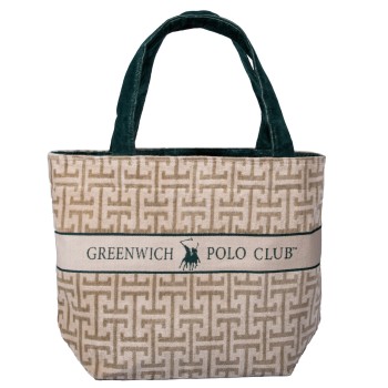 GREENWICH POLO CLUB ΤΣΑΝΤΑ ΘΑΛΑΣΣΗΣ 55Χ40 ESSENTIAL 5229 GREEN, TAUPE