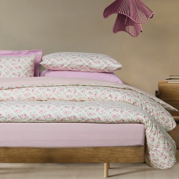 DAS HOME ΣΕΤ ΠΑΠΛΩΜΑΤΟΘΗΚΗ ΜΟΝΗ HAPPY FLANNEL 9700 ECRU, PINK