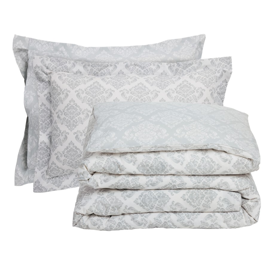 DAS HOME ΣΕΤ ΠΑΠΛΩΜΑΤΟΘΗΚΗ ΥΠΕΡΔΙΠΛΗ DAILY 3182 ECRU, GREY