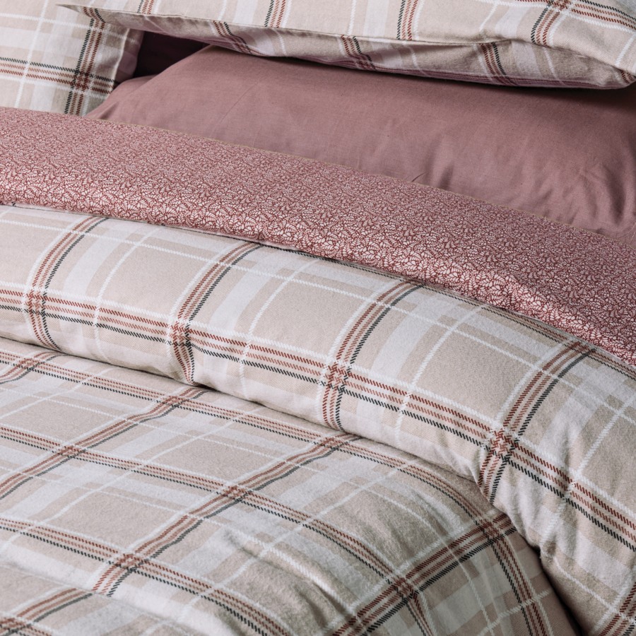 DAS HOME ΣΕΤ ΠΑΠΛΩΜΑΤΟΘΗΚΗ ΥΠΕΡΔΙΠΛΗ HAPPY FLANNEL 9701 TAUPE