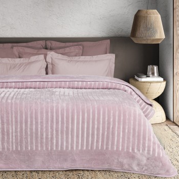 DAS HOME ΚΟΥΒΕΡΤΑ VELOUR MONH 1383 DUSTY PINK