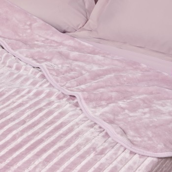 DAS HOME ΚΟΥΒΕΡΤΑ VELOUR ΥΠΕΡΔΙΠΛΗ 1383 DUSTY PINK