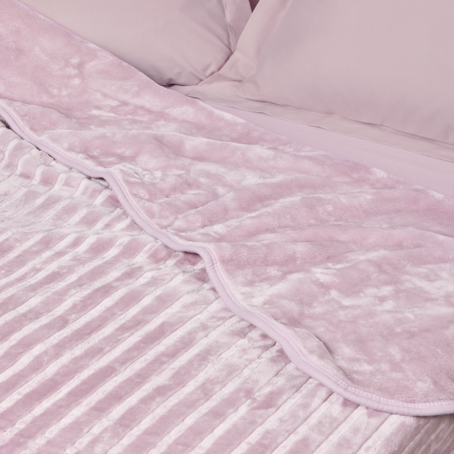 DAS HOME ΚΟΥΒΕΡΤΑ VELOUR ΥΠΕΡΔΙΠΛΗ 1383 DUSTY PINK