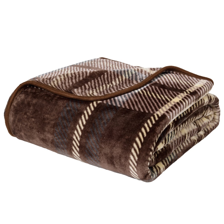 DAS HOME ΚΟΥΒΕΡΤΑ VELOUR ΥΠΕΡΔΙΠΛΗ 1384 BROWN