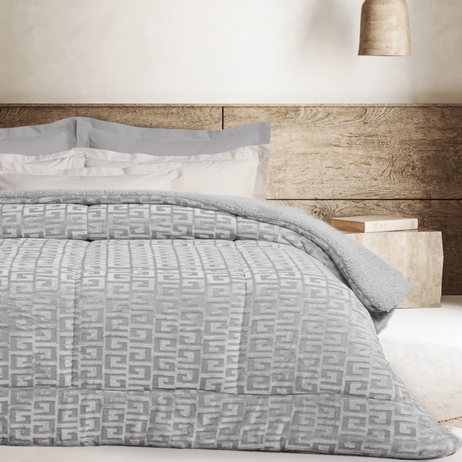 DAS HOME ΚΟΥΒΕΡΤΟΠΑΠΛΩΜΑ SHERPA ΜΟΝΟ 1392 GREY