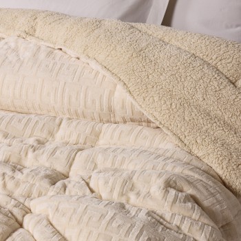 DAS HOME ΚΟΥΒΕΡΤΟΠΑΠΛΩΜΑ SHERPA ΜΟΝΟ 1394 BEIGE
