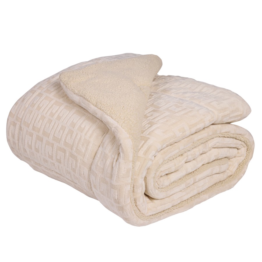 DAS HOME ΚΟΥΒΕΡΤΟΠΑΠΛΩΜΑ SHERPA ΜΟΝΟ 1394 BEIGE
