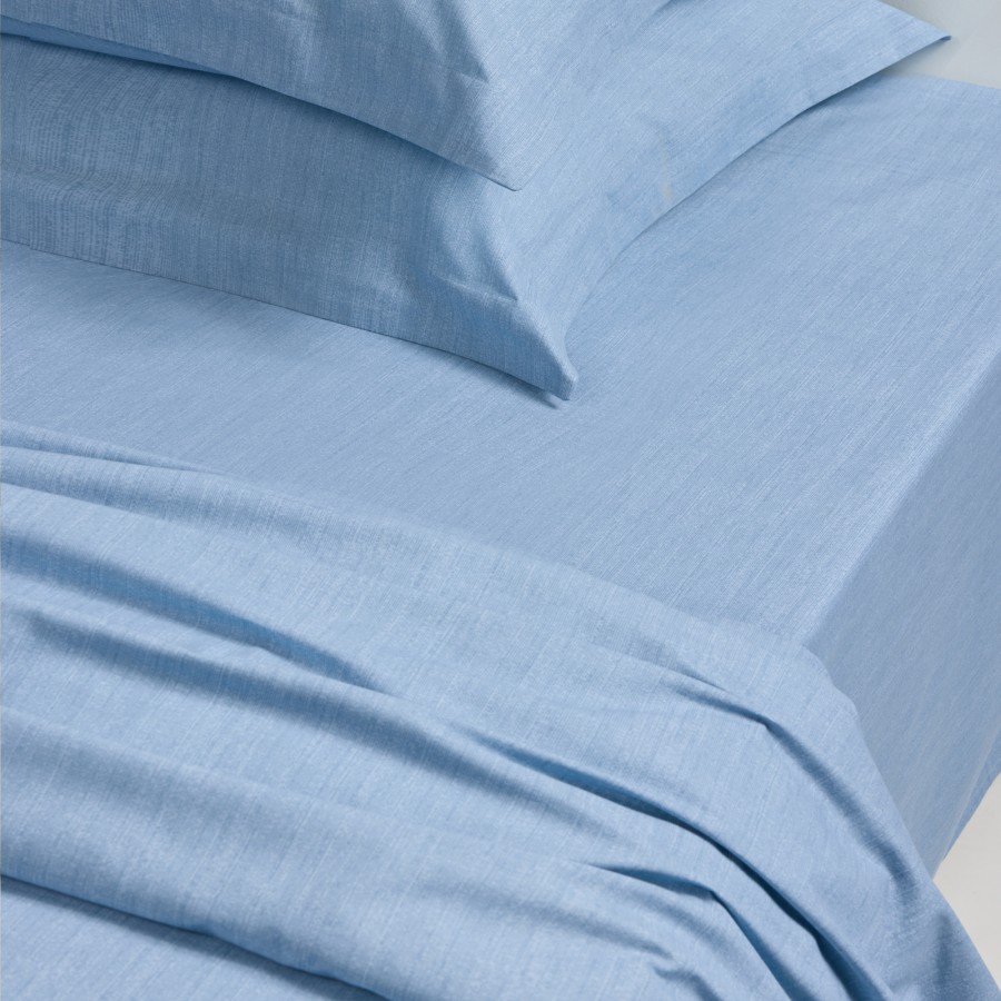 DAS HOME ΣΕΝΤΟΝΙ ΗΜΙΔΙΠΛΟ ΜΕ ΛΑΣΤΙΧΟ 120*200+35 BLUE 5447 BLUE