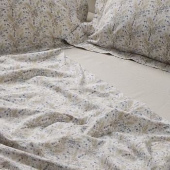 DAS HOME ΣΕΤ ΣΕΝΤΟΝΙΑ ΥΠΕΡΔΙΠΛΑ ΜΕ ΛΑΣΤΙΧΟ CASUAL 5440 BLUE, TAUPE