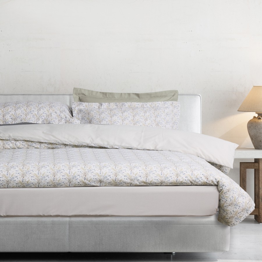 DAS HOME ΣΕΤ ΣΕΝΤΟΝΙΑ ΥΠΕΡΔΙΠΛΑ ΜΕ ΛΑΣΤΙΧΟ CASUAL 5440 BLUE, TAUPE