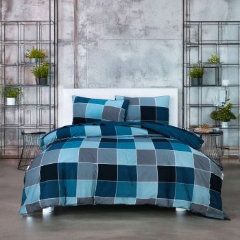 Σετ Σεντόνια Υπέρδιπλα Naty Blue 4Τμχ 240X270 Espree