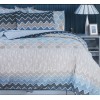 Σετ Σεντόνια Μονά Kiris Blue 3Τμχ Με Λάστιχο 100X200+35 Espree