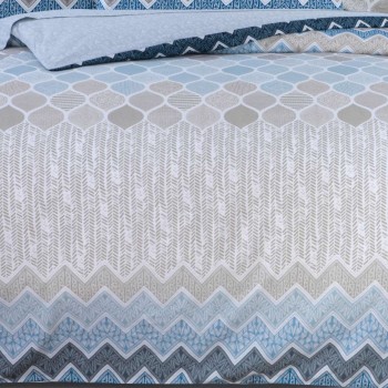 Σετ Παπλωματοθήκη Μονή Kiris Blue 2Τμχ 160X240 Espree