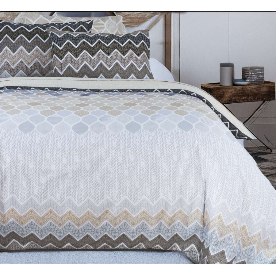 Σετ Σεντόνια King Size Kiris Beige 4Τμχ Με Λάστιχο 180X200+35 Espree
