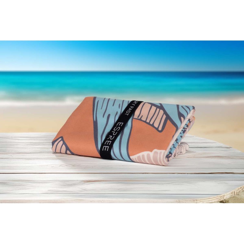 Πετσέτα Θαλάσσης Microfiber Flora Peach 80X160 Espree