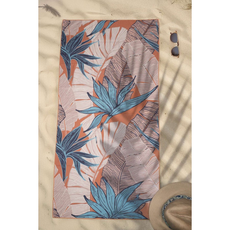 Πετσέτα Θαλάσσης Microfiber Flora Peach 80X160 Espree