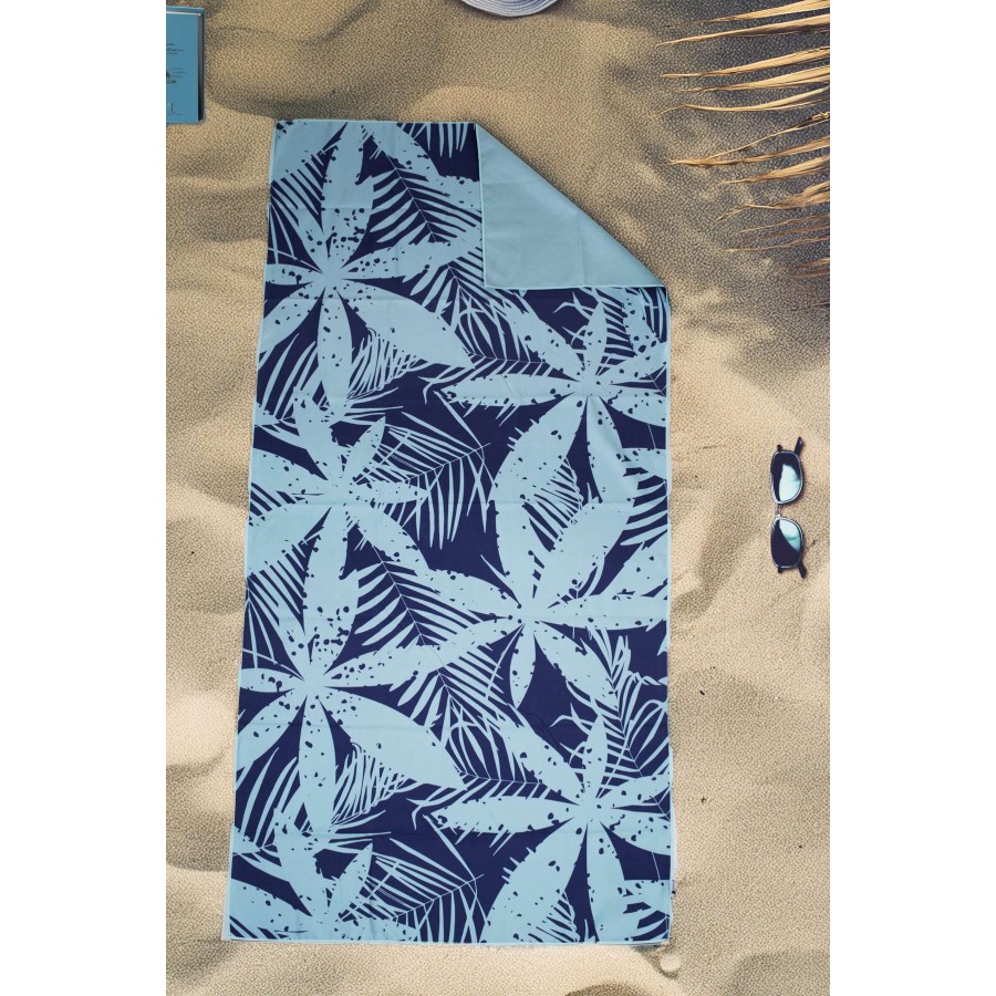 Πετσέτα Θαλάσσης Microfiber Palm Blue 80X160 Espree