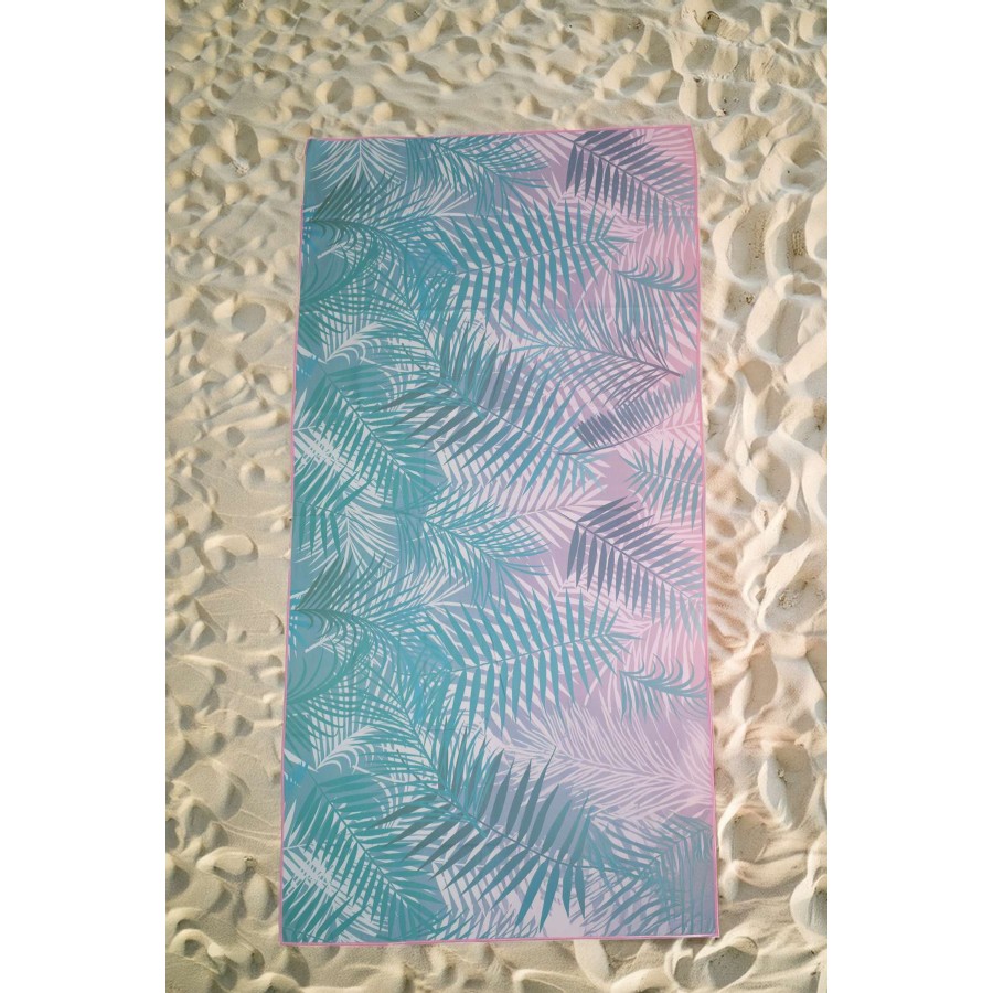 Πετσέτα Θαλάσσης Microfiber Leaves Green 80X160 Espree