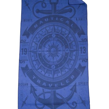 Πετσέτα Θαλάσσης Microfiber Anchor Blue 80X160 Espree