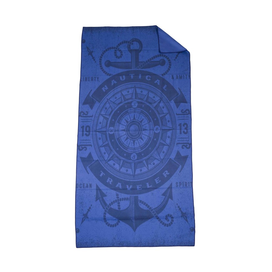 Πετσέτα Θαλάσσης Microfiber Anchor Blue 80X160 Espree