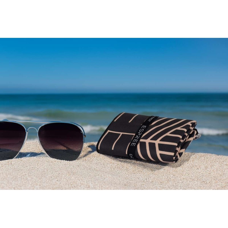 Πετσέτα Θαλάσσης Microfiber Glam Black 80X160 Espree