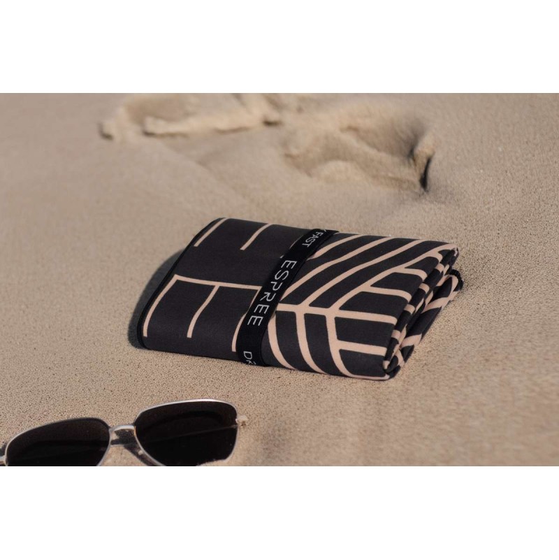 Πετσέτα Θαλάσσης Microfiber Glam Black 80X160 Espree