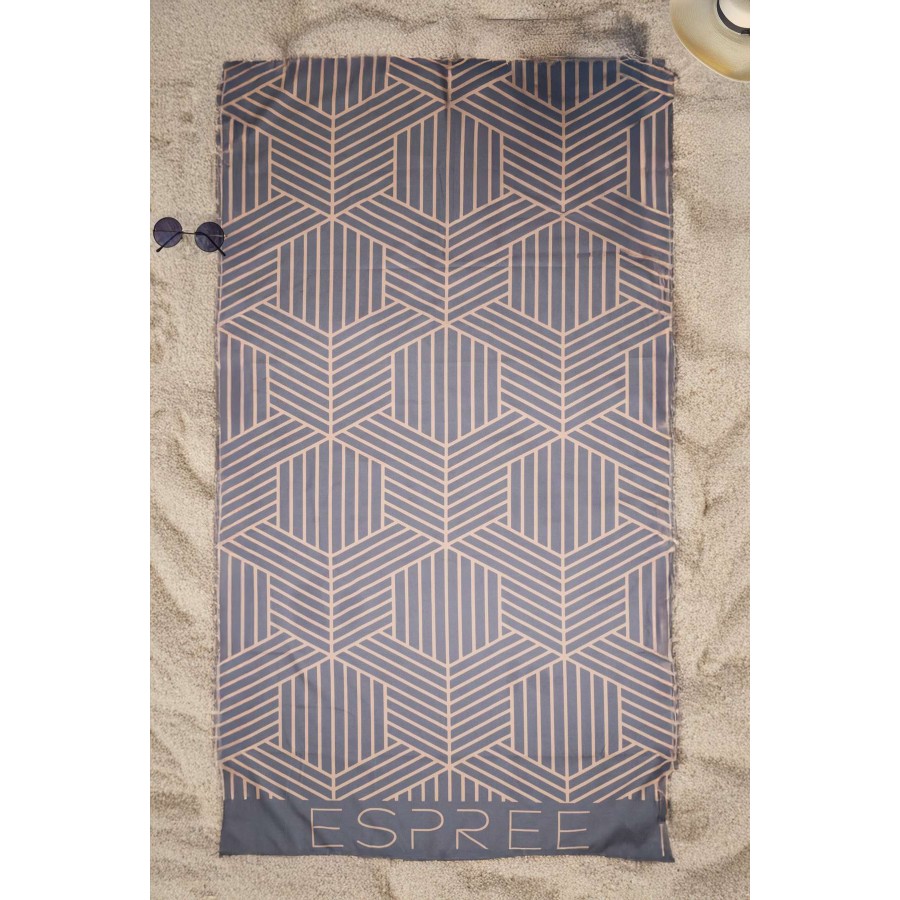 Πετσέτα Θαλάσσης Microfiber Glam Grey 80X160 Espree