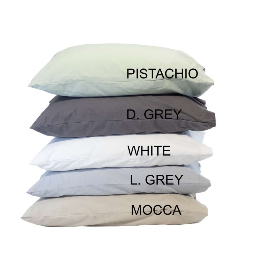 Σετ Μαξιλαροθήκες Βαμβακερές Solid White 2Τμχ 52X72 Espree